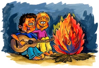 Adventsliedersingen am Lagerfeuer
